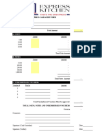 Cash Audit Form