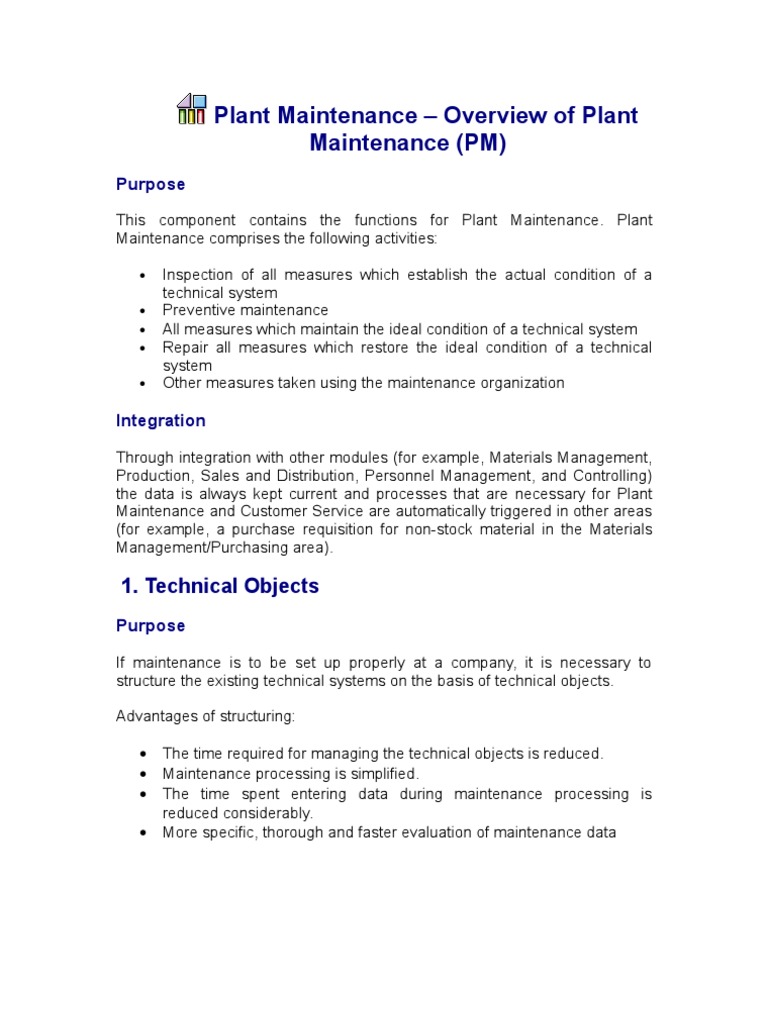 Overview of Plant Maintenance Standards | PDF | Supervisor | System