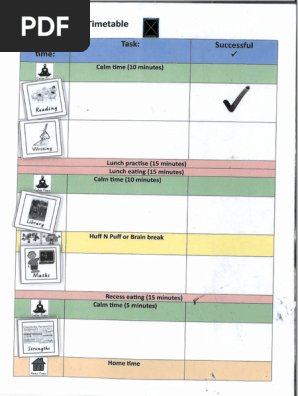 individual visual schedule