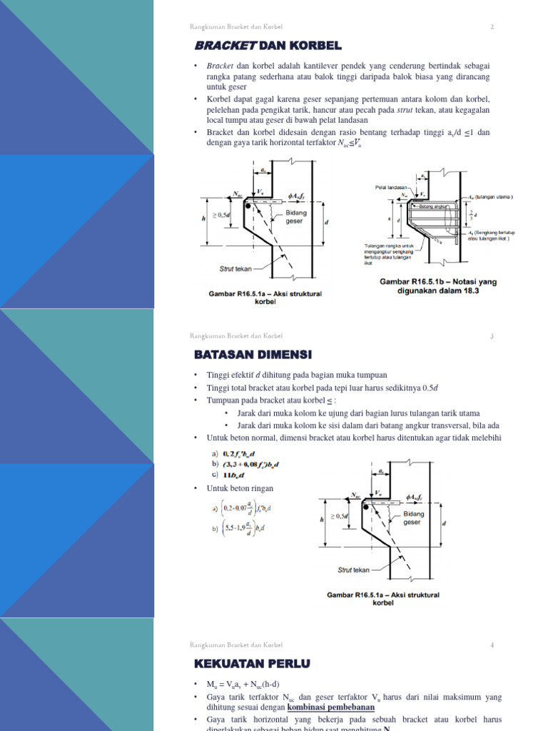 Desain dan Kekuatan Bracket Korbel | PDF