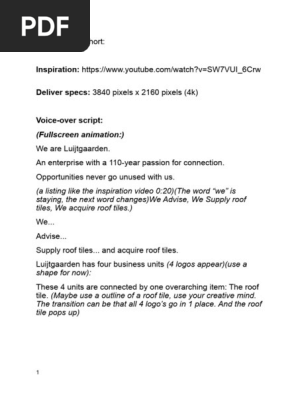 Script for animation - Vriendenvan