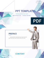 Blue Green Polygon Business PowerPoint Templates