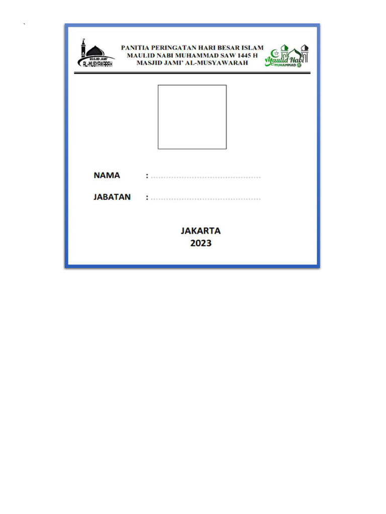 Name Tag Panitia | PDF