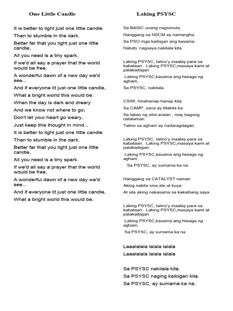 LYRICS PDF
