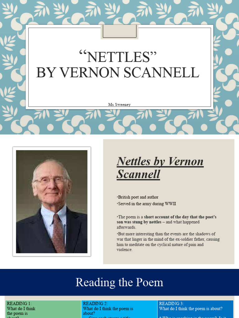 Nettles by Vernon Scannell | PDF | Poetry