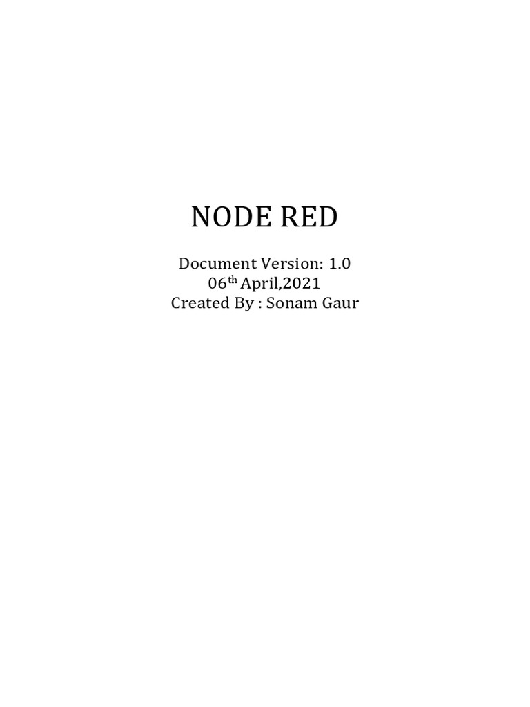 Node Red | PDF | Databases | Computer Programming