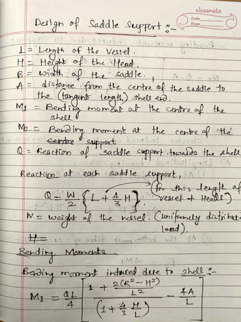 Design of Saddle Support PDF