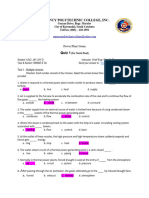 PPS Semifinal Quiz #1 Ilao, JJ D