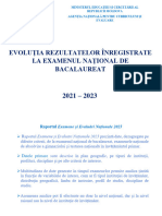 Evolutia Rezultatelor Bac 2021-2023