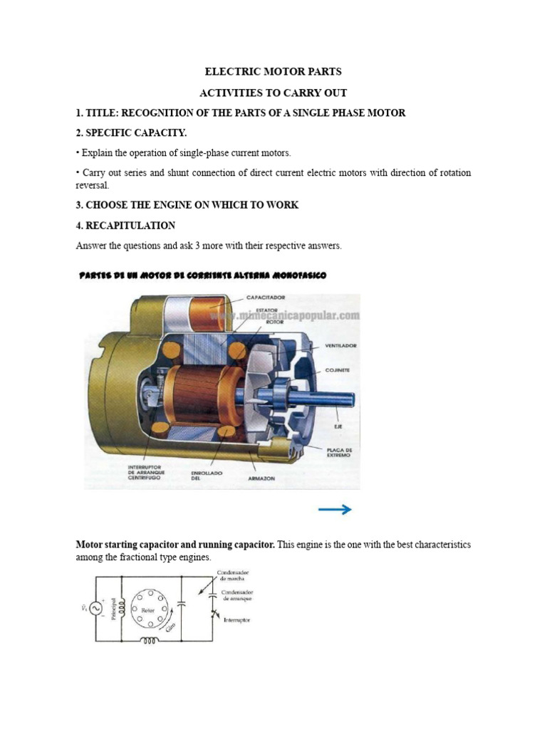 Electric Motor Parts PDF Electric Motor Capacitor