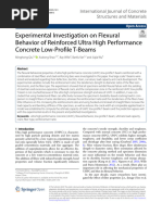 Experimental Investigation On Flexural Behavior of Reinforced Ultra High Performance Concrete Low-Profile T-Beams