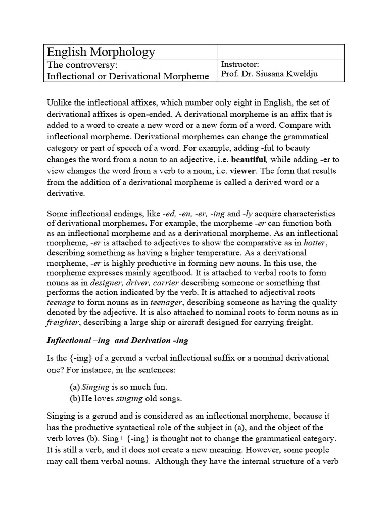 Derivational morpheme pdf word noun