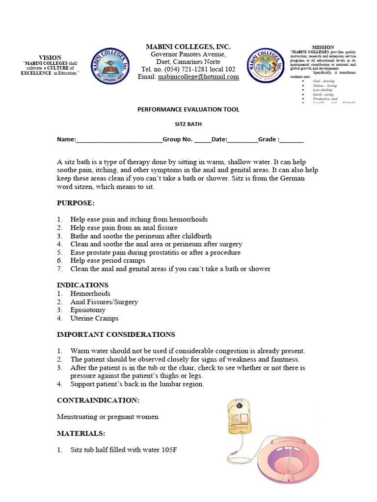 Sitz Bath PDF Medicine Diseases And Disorders