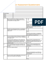 MS - High-Level Supplier Assessment Questionnaire