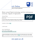Open Research Online: (Book Review) Digital Technology and The Contemporary University: Degrees of Digitization