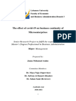The Effect of Covid-19 On Business Continuity of Microenterprises - Juana Amine