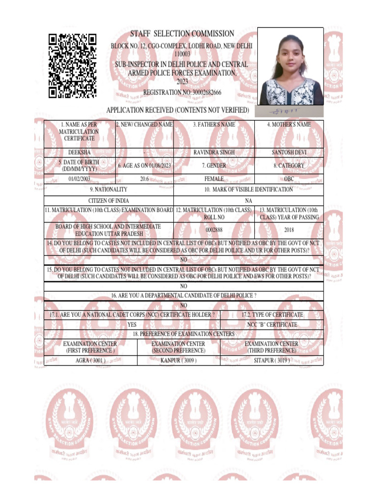 Delhi Police PDF Government