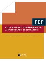 Eton Journal For IRE - Issue 5 - (Human Fulfilment & Aims of Education)
