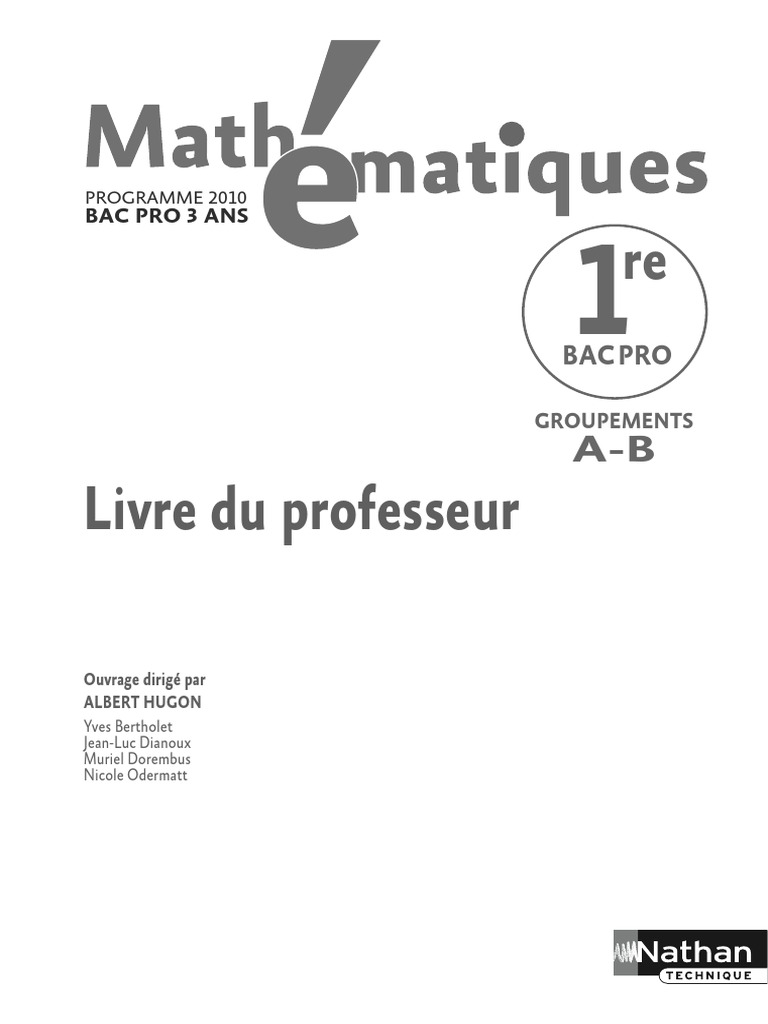 Programme BAC PRO Mathématiques 2010 | PDF | Fonction trigonométrique ...