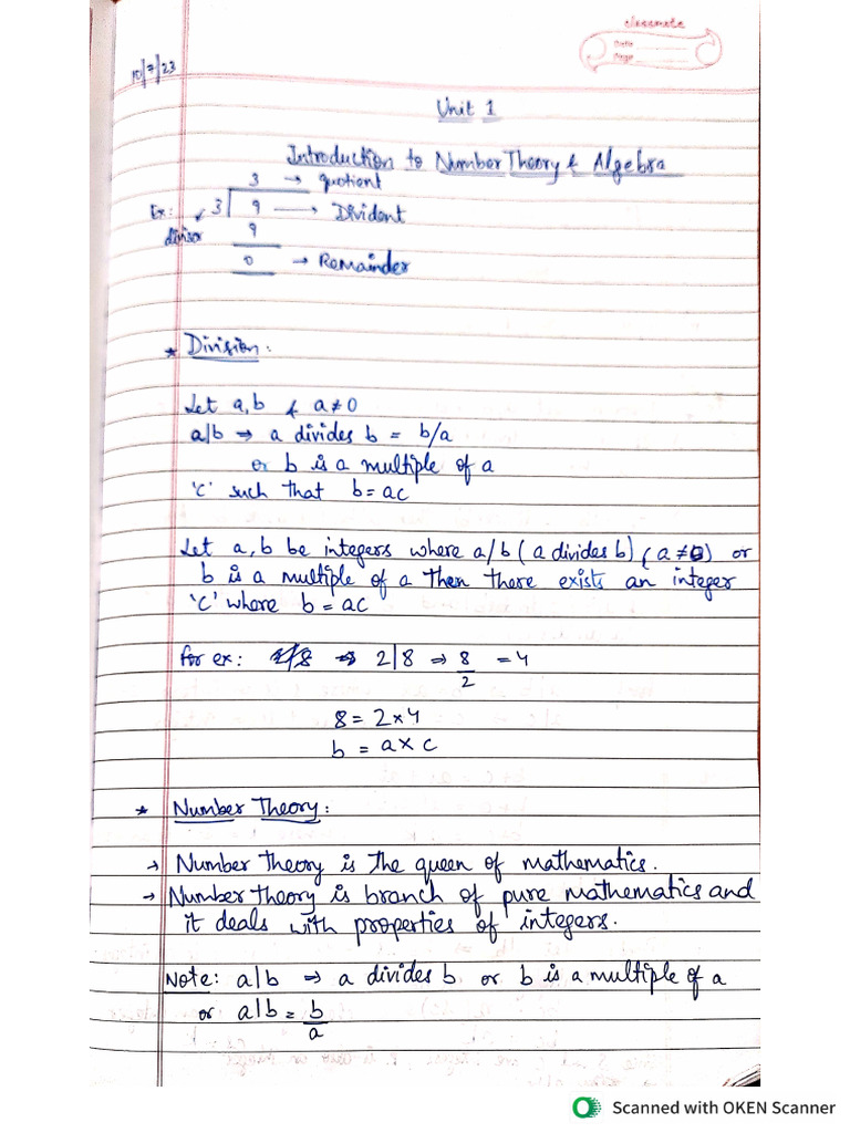 Maths notes pdf
