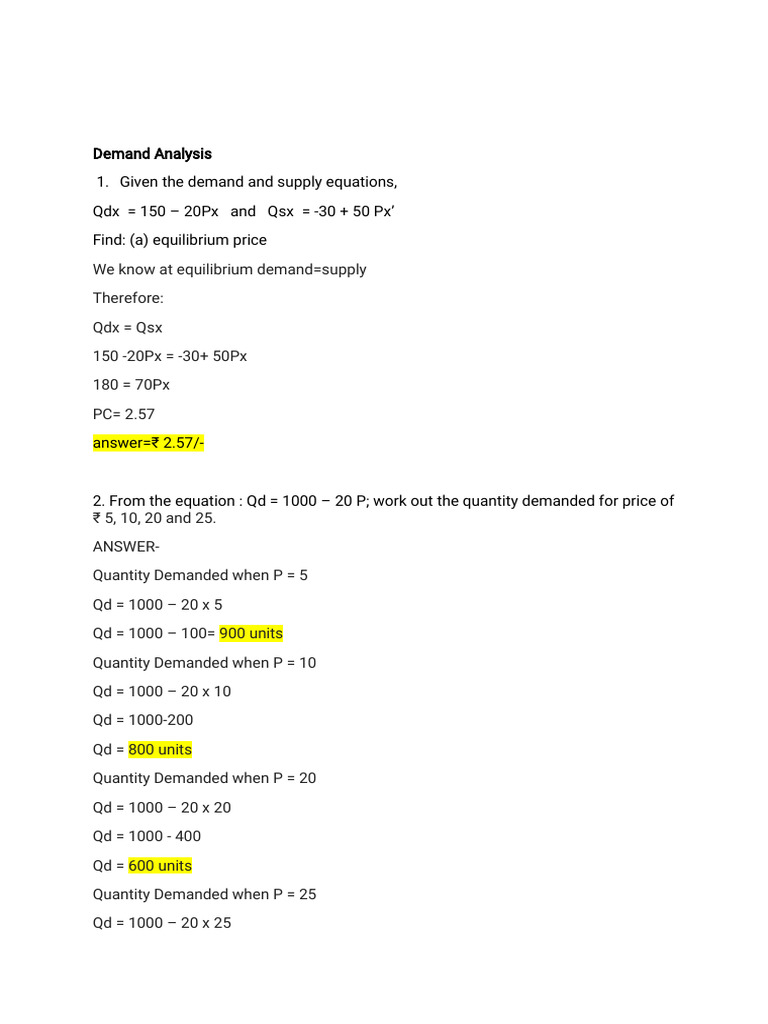 Demand and Cost Analysis in Economics | PDF