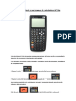 Cómo Introducir Ecuaciones en La Calculadora HP 50g