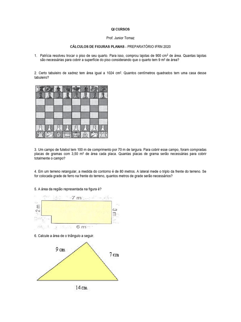 Cálculo De Figuras Planas Pdf