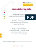 Bitácora Del Proyecto: Saberes y Pensamiento Científico