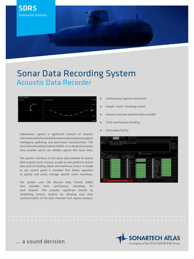 AE SDRS SonarDataRecordingSystem PDF Hard Disk Drive Sonar