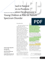 Coogle 2013 Strategies Used in Natural Environments To Promote Communication Development in Young Children at A Risk of ASD