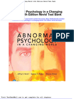 Abnormal Psychology in A Changing World 10th Edition Nevid Test Bank