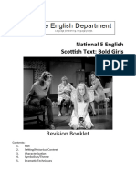 N5 Scottish Text Drama Bold Girls Revision Booklet