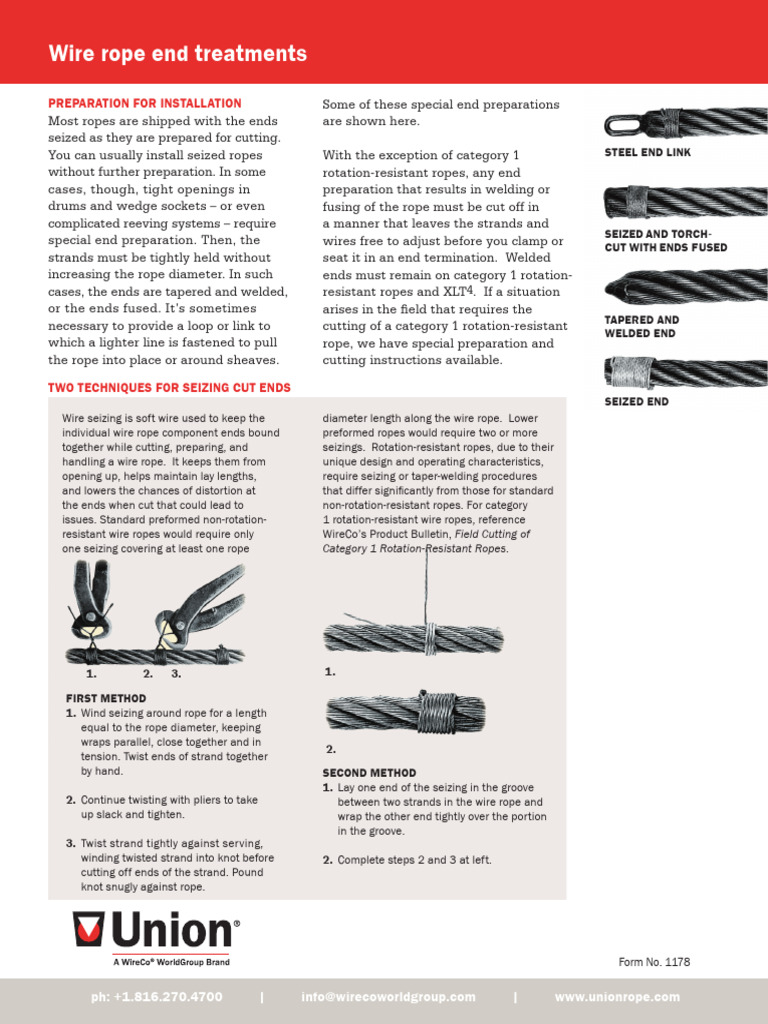 Wire Rope End Treatments | PDF | Rope | Wire