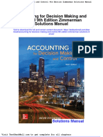 Accounting For Decision Making and Control 9th Edition Zimmerman Solutions Manual
