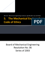 The Mechanical Engineer's Code of Ethics