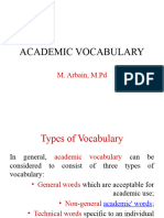 Academic Vocabulary