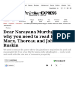 Dear Narayana Murthy, Here's Why You Need To Read Karl Marx, Thoreau and John Ruskin