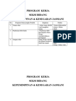 Program Kerja Seksi Bidang Kepemimpinan & Kesegaran Jasmani