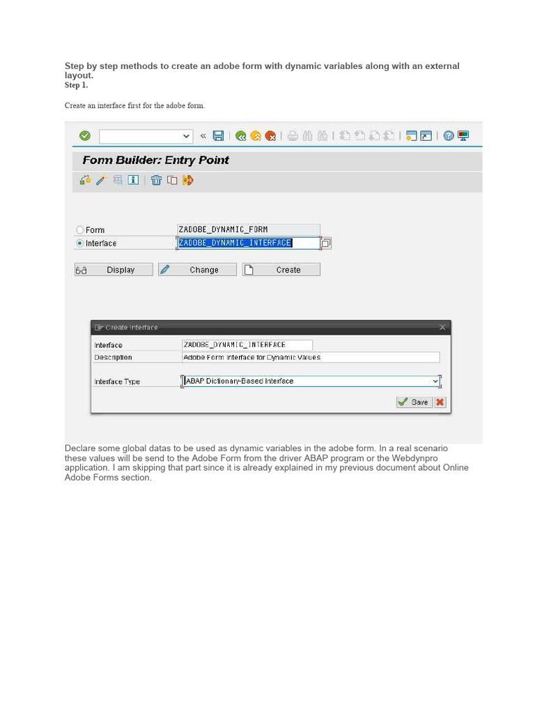 Adobe Form Dynamic Variable PDF Page Layout Variable