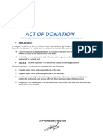 Act of Donation Anglais