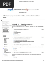 Introduction To Internet of Things - Unit 3 - Week 1