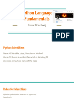 Python Language Fundamentals