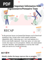 Q3 Lesson2 Argumentative Persuasive Texts