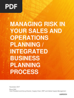 Aberdeen Managing Risk in Your Sales and Operations Planning Process November 2017