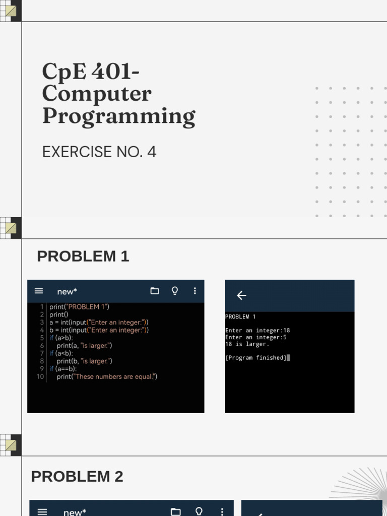 Computer Programming Sample Activity | PDF