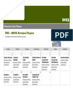 Pre Mock Planner August 23