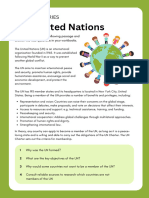 Green United Nations Reading Comprehension Worksheet