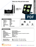 FICHA TÉCNICA PROJETOR 400W