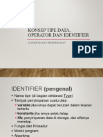 Konsep Tipe Data Dan Operator