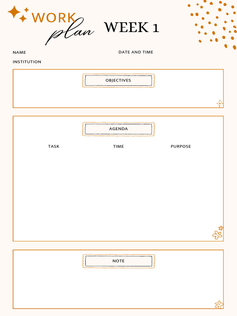 Work Plan Sheet | PDF